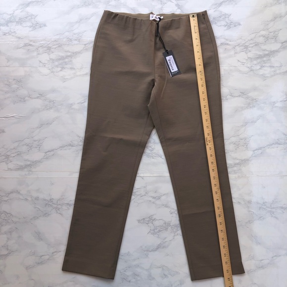 R Label The Reset Side Zip Skinny Pants Olive Green Work Office Pant NEW Large - Picture 7 of 15